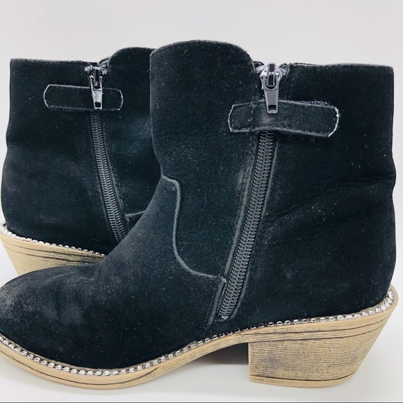 STUART WEITZMAN BIG GIRLS BLACK SUEDE BOOTS SIZE 1 - Picture 8 of 16